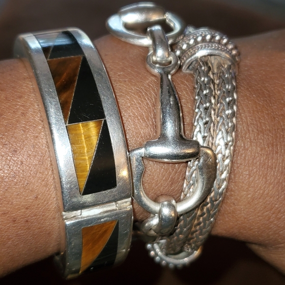 Vintage Tigers Eye Taxco Mexico Bracelet - Picture 9 of 9